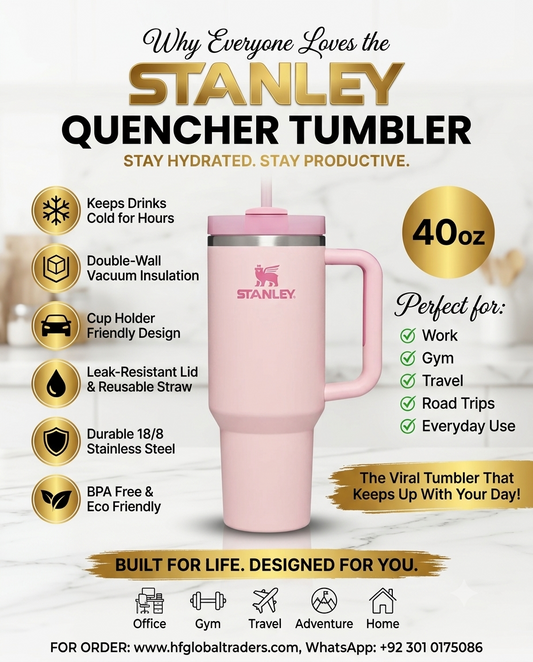 Cherry Blossom Pink Quencher H2.0 Tumbler – 40 oz Insulated Stainless Steel Travel Mug with Handle & Straw Lid