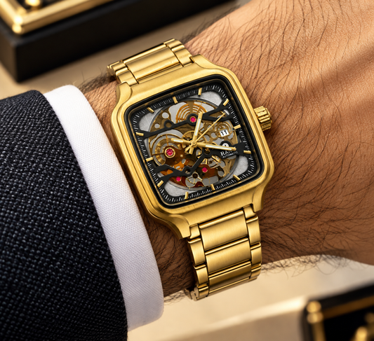 Rado Skeleton Automatic Men’s Watch – Gold Tone | Luxury Mechanical Watch