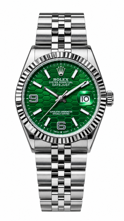 Rolex Men’s Green Luxury Watch – Stainless Steel Datejust Style | Premium Classic Watch