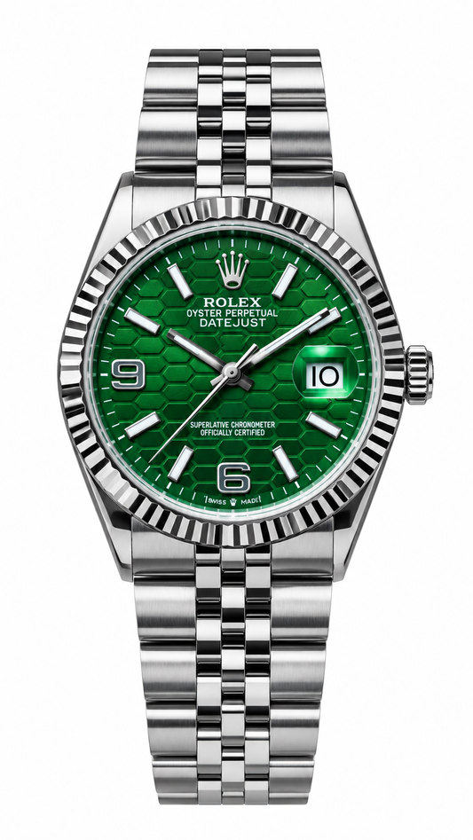 Rolex Men’s Green Luxury Watch – Stainless Steel Datejust Style | Premium Classic Watch