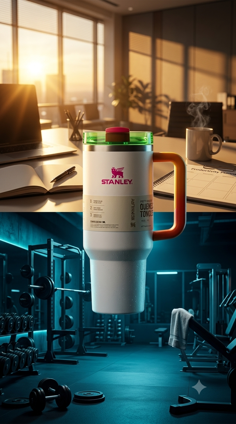 Ultimate Hydration Tumbler – 40 oz Insulated Stainless Steel Travel Mug with Handle & Straw Lid