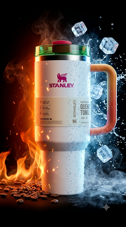 Ultimate Hydration Tumbler – 40 oz Insulated Stainless Steel Travel Mug with Handle & Straw Lid