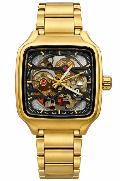 Rado Skeleton Automatic Men’s Watch – Gold Tone | Luxury Mechanical Watch