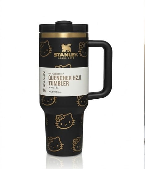 Stanley x Hello Kitty Quencher H2.0 Tumbler – 40 oz Insulated Stainless Steel Travel Mug with Handle & Straw Lid
