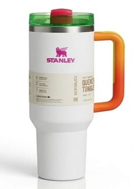 Arctic Citrus Quencher H2.0 Tumbler – 40 oz Insulated Stainless Steel Travel Mug with Handle & Straw Lid