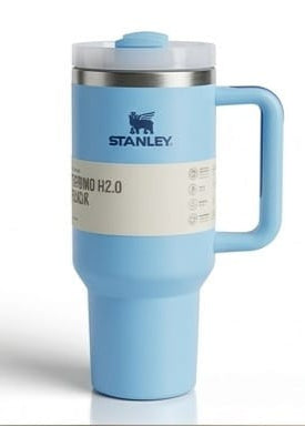 Sky Blue Quencher H2.0 Tumbler – 40 oz Insulated Stainless Steel Travel Mug with Handle & Straw Lid