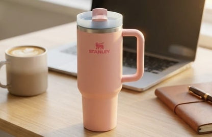 Stanley Quencher H2.0 FlowState™ Tumbler – Cherry Blossom Pink | 40oz Insulated Travel Cup