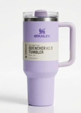 Lavender Quencher H2.0 Tumbler – 40 oz Insulated Stainless Steel Travel Mug with Handle & Straw Lid