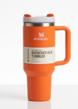 Orange Quencher H2.0 Tumbler – 40 oz Insulated Stainless Steel Travel Mug with Handle & Straw Lid